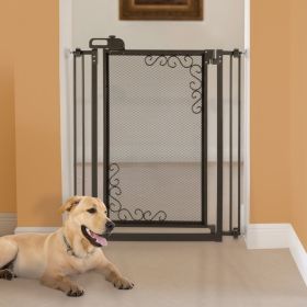 Tall Touch Gate II Extension (Option: Touch Metal Mesh Pet Gate in Black)