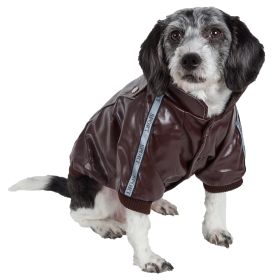 DogWuff-Rider Fashion Suede Stitched Pet Coat (size: medium)
