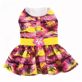 Tropical Sunset Dog Dress with Matching Leash (size: X-Small)